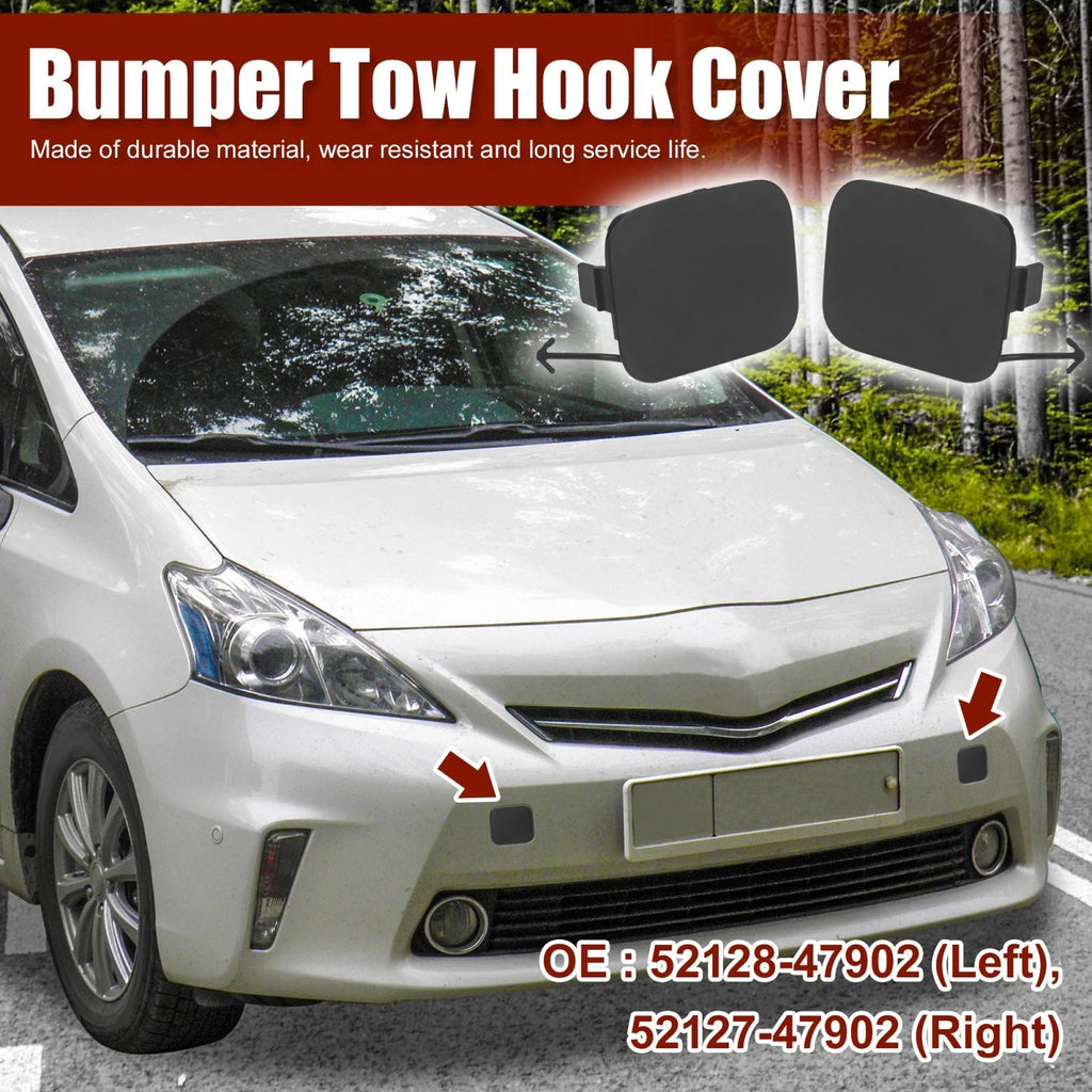 Front Bumper Tow Hook Cover Set for Toyota Prius V (2012–2017)