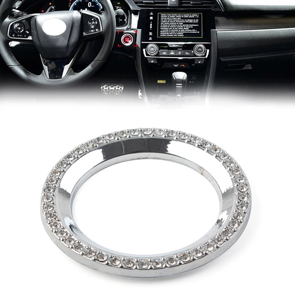 Diamond Ignition Button Cover Trim for Honda Civic (2016–2021)