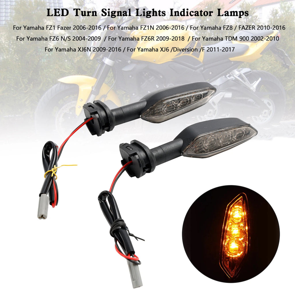 LED Turn Signal Indicator Lamps for Yamaha FZ1 N FZ8 FZ6 FZ-6R TDM900 XJ6 (2006–2018)