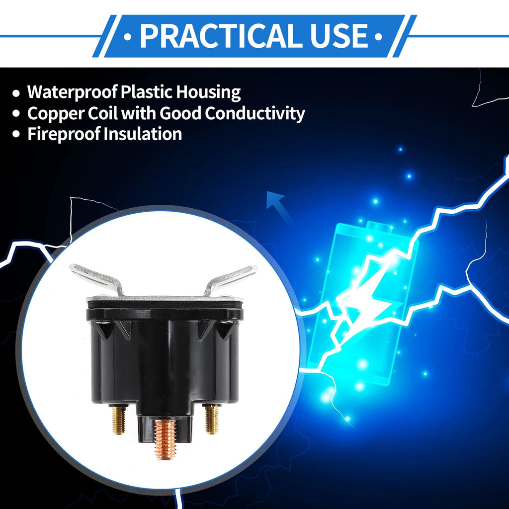 Intermittent Duty Solenoid Relay 12V 100A 4 Terminal Set for Dump Trailer (2000–2025)