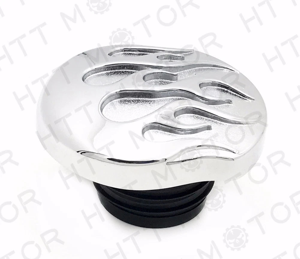 Chrome Flame Gas Cap for Harley (1984–2015)