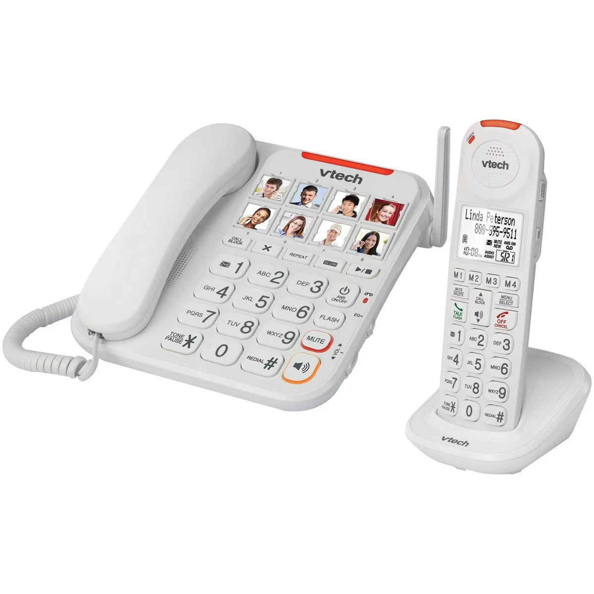 VTech VTSN5147 Amplified Corded/Cordless Phone System with Big Buttons