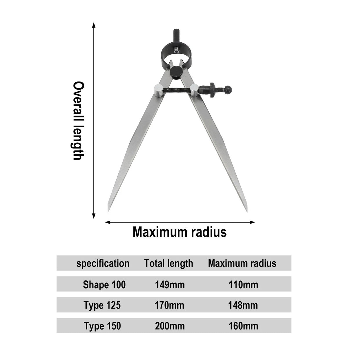 Pointed Divider Tips Measuring Tool for Precision Marking
