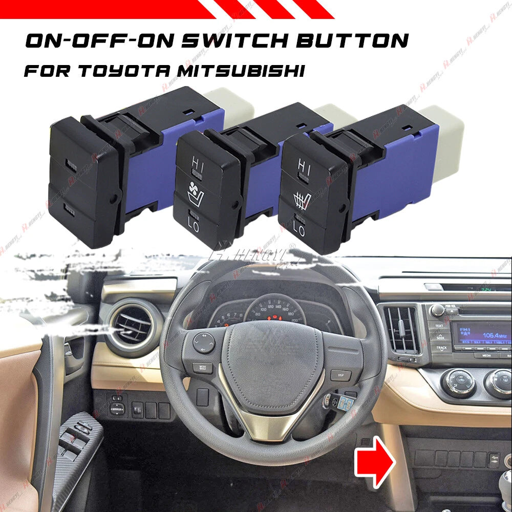 ON-OFF-ON Dashboard Control Switch Button for Toyota Mitsubishi