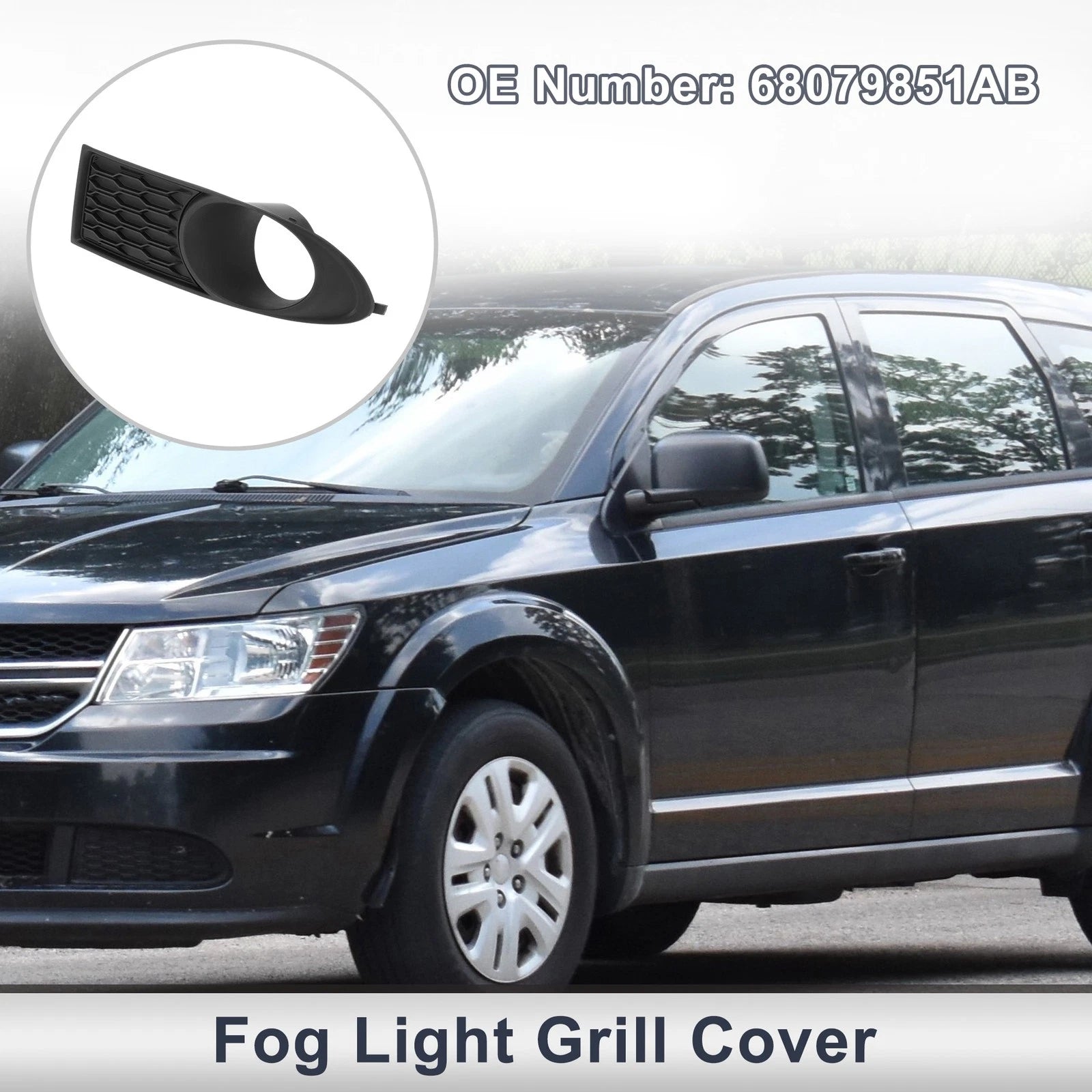 Front Left Fog Light Grill Replacement for Dodge Journey (2011–2020)