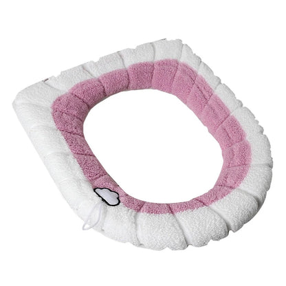 Washable Soft Toilet Seat Pad Warmer Cover for Closestool Seats