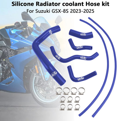 Silicone Radiator Coolant Hose for Suzuki GSX-8S (2023–2025) Blue