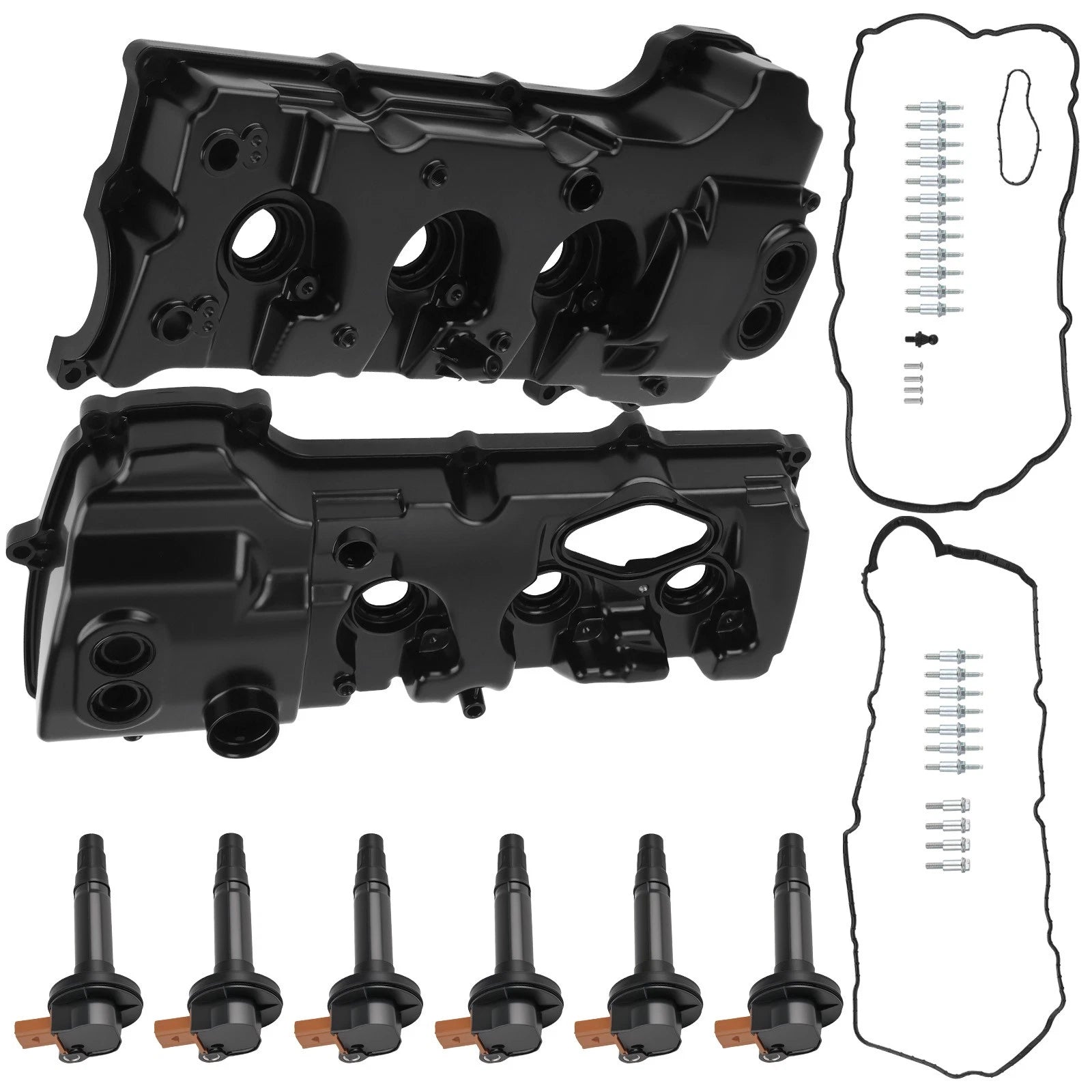 Aluminum Valve Covers + 6 Ignition Coils for Ford Expedition (2015–2017)