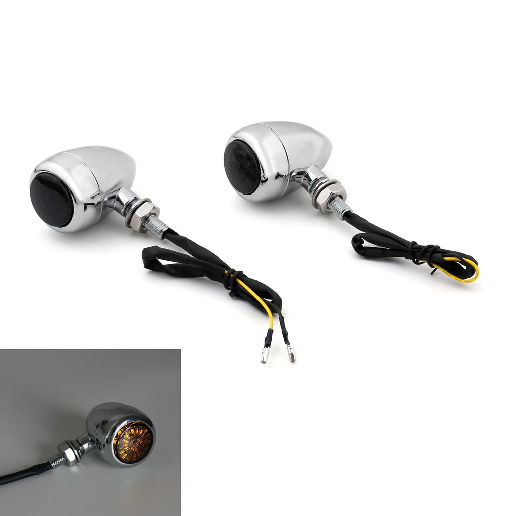 Bullet Turn Signals for Chopper Cafe Racer (Chrome)