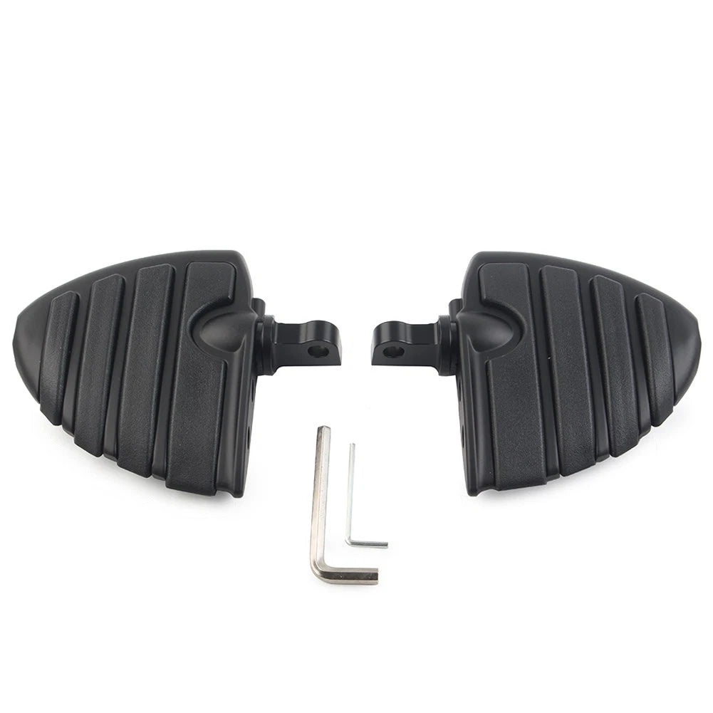 Set of 2 Foot Pegs for Harley-Davidson Motorcycle (10mm, Black)