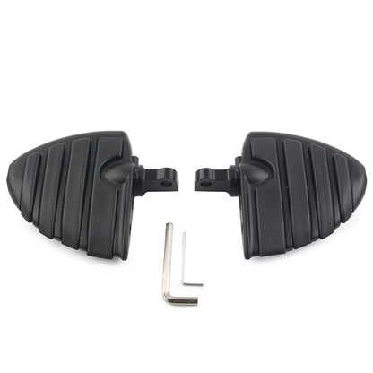 Set of 2 Foot Pegs for Harley-Davidson Motorcycle (10mm, Black)