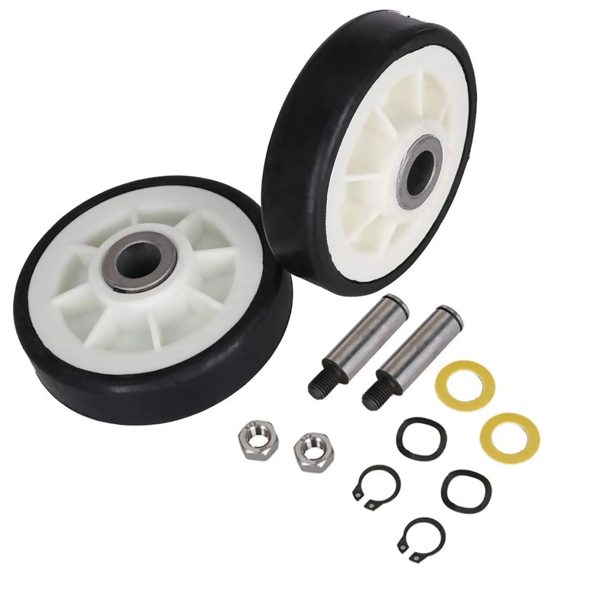 2Pcs Dryer Roller Wheel Drum Support Kit for Maytag (303373K)