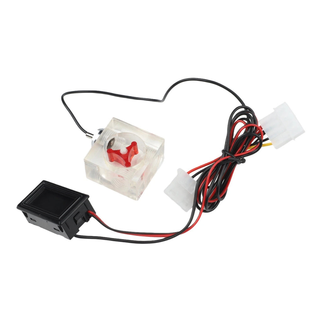Watercooled Computer System LED Thermometer & 3-Way Flow Meter