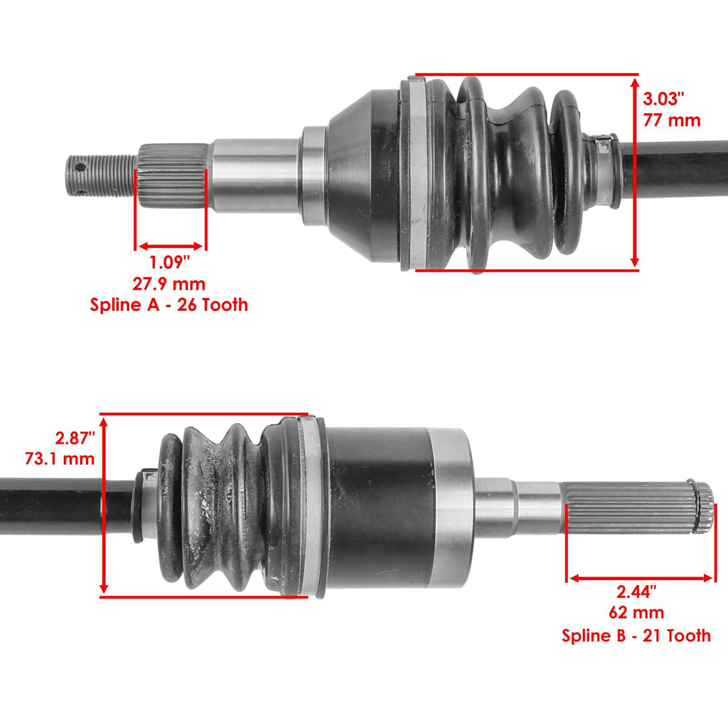 Front Right Complete CV Joint Axle for Can-Am Commander 800 4X4 XT (2011–2012)