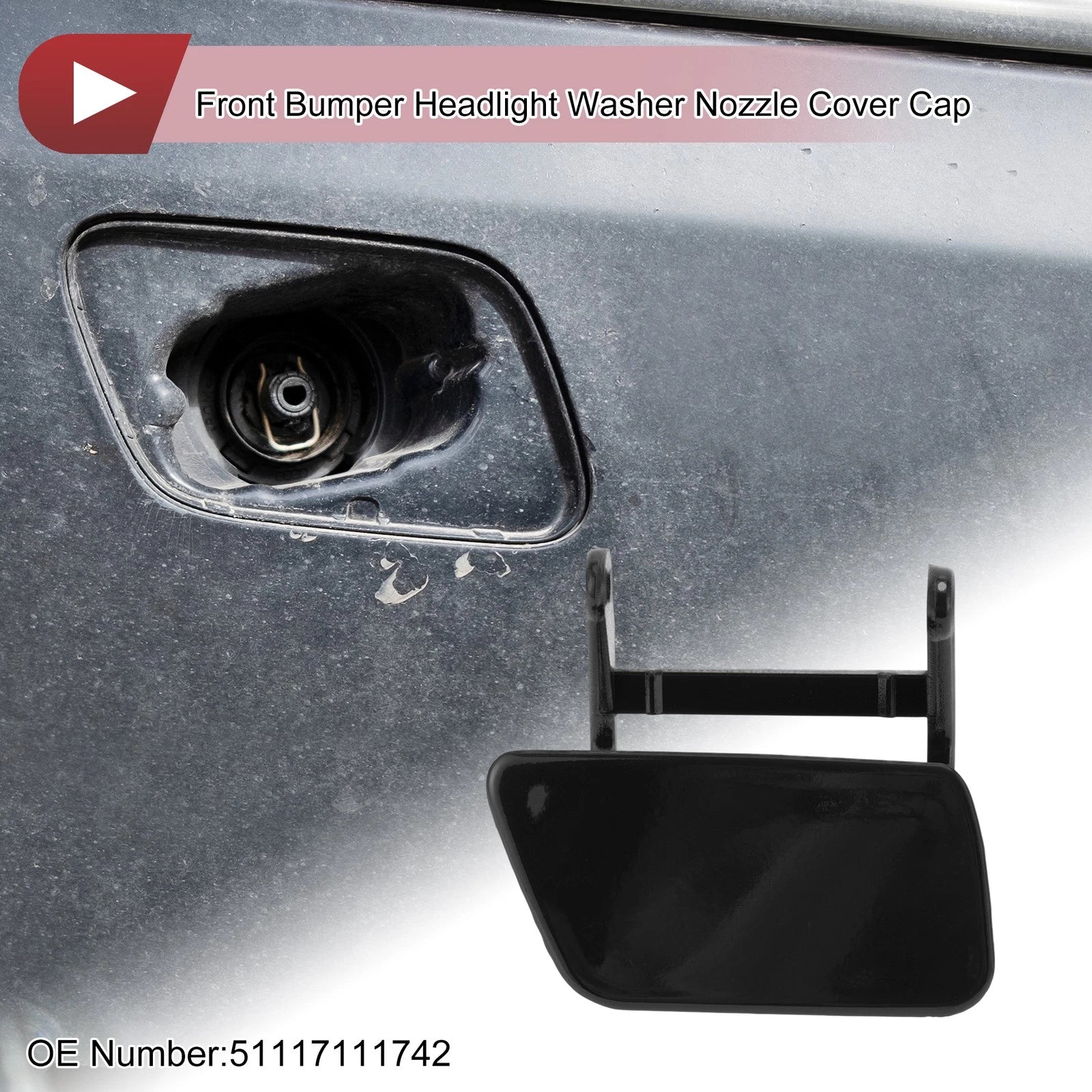 Headlight Washer Nozzle Cover Cap OEM for BMW 525i (2004–2005)