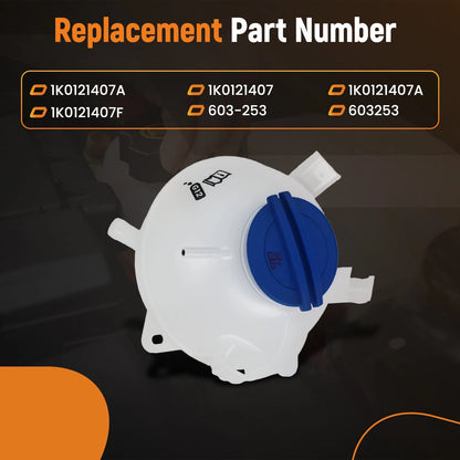 Engine Coolant Tank w/ Cap for VW Beetle Passat GTI (2006–2018) 1K0121407A 603-253