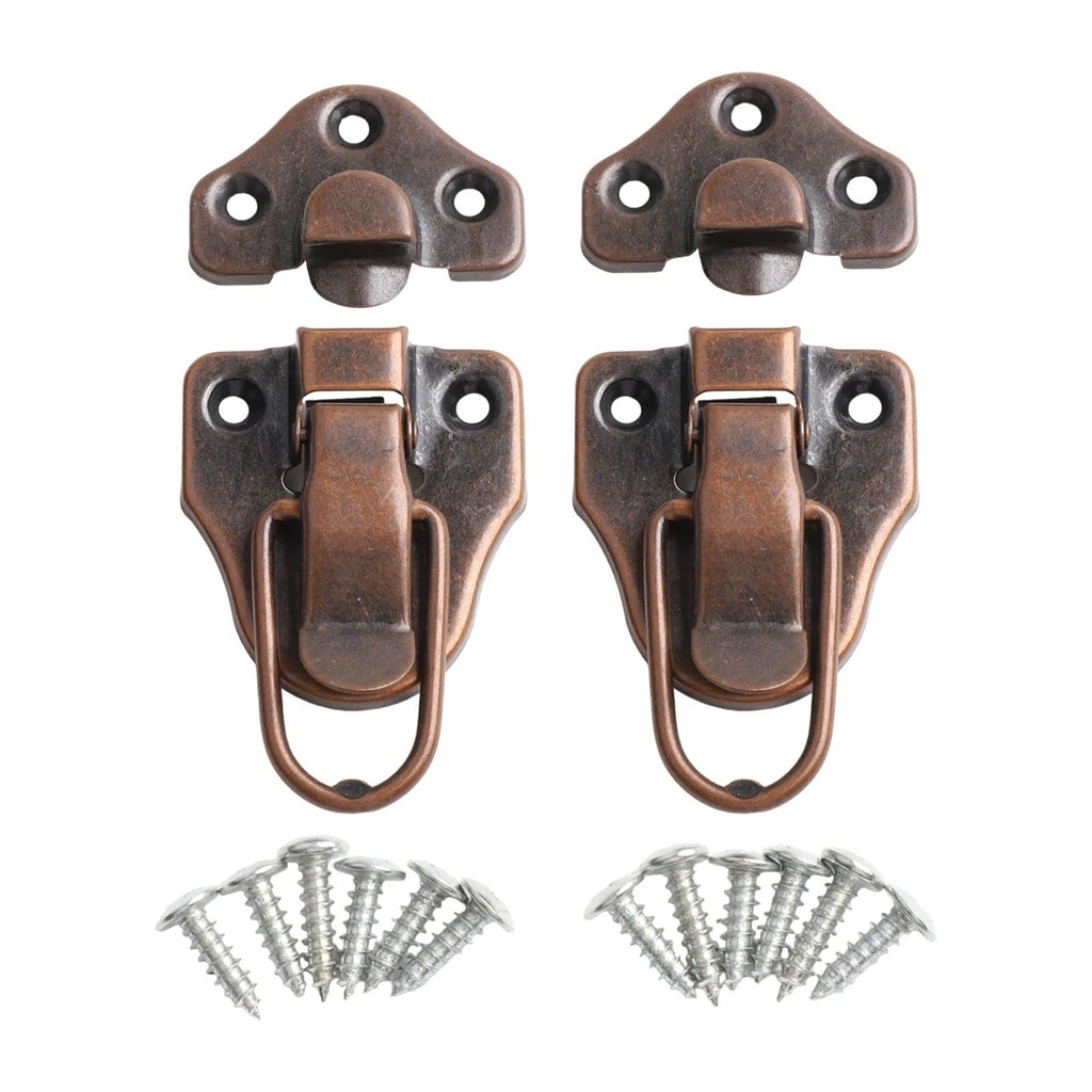 Duckbill switch latch for antique jewelry boxes and toolboxes
