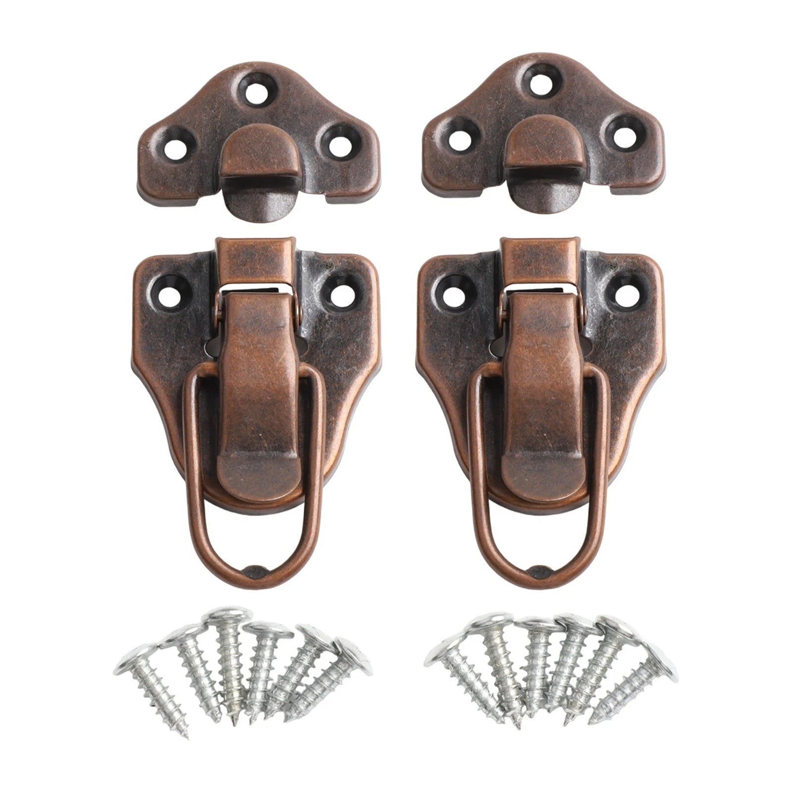 Duckbill switch latch for antique jewelry boxes and toolboxes