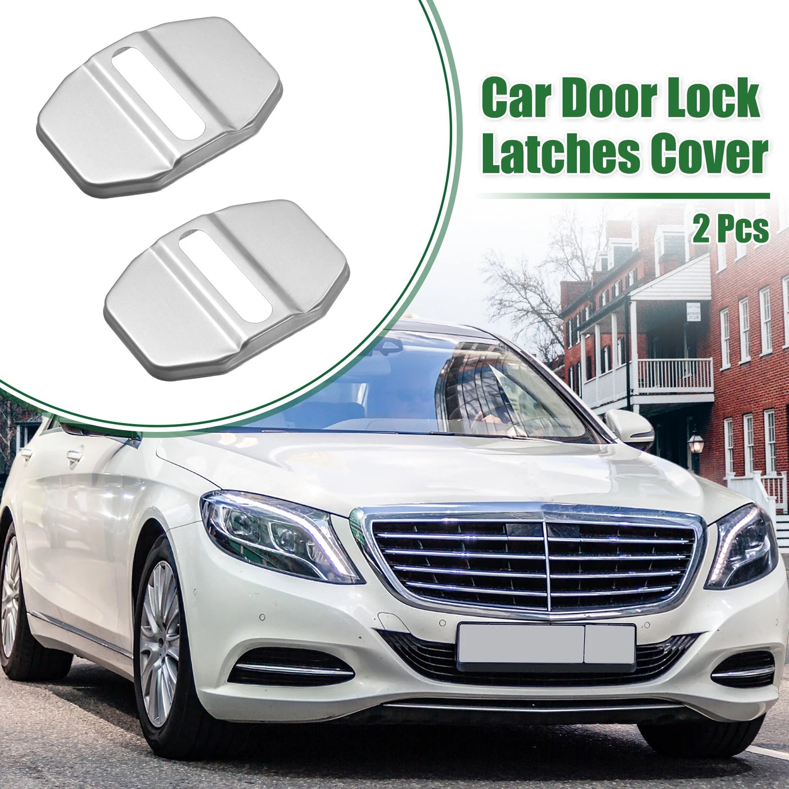 2pcs Door Latch Lock Covers Replacement for Mercedes-Benz GLC AMG (2016–2024)