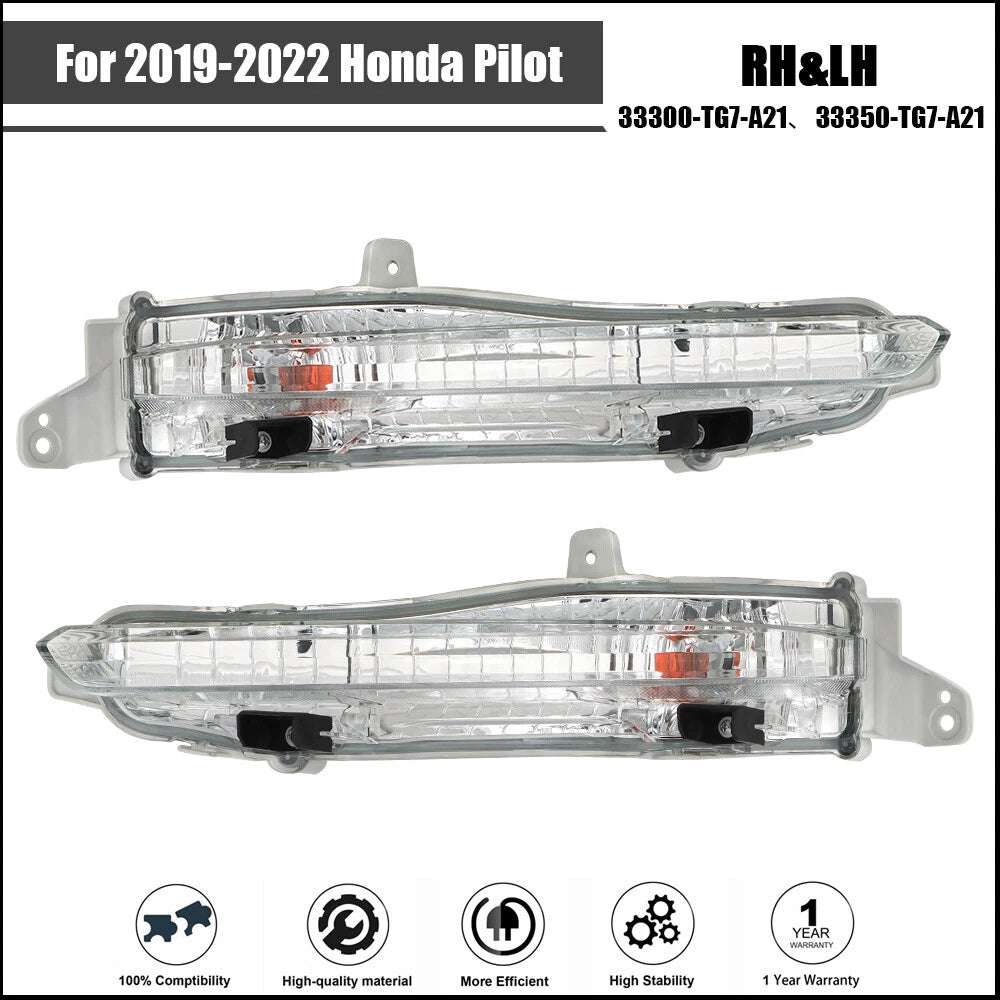 Turn Signal Lights Assembly for Honda Pilot (2019–2022) Pair Right + Left