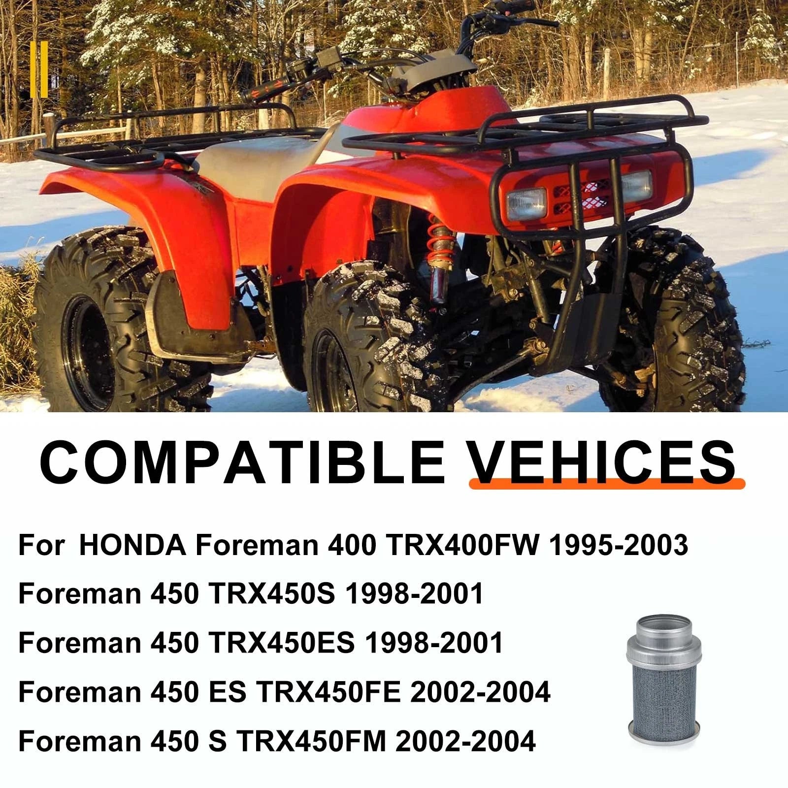 Air Filter Cage Body for Honda Foreman 400 TRX400FW (1995–2003) 17211-HM7-000