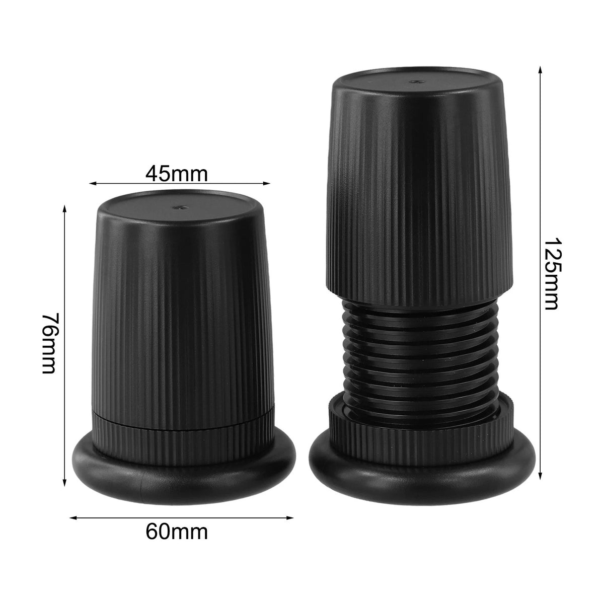 2X Adjustable Bed Risers for Enhanced Furniture Height Stability
