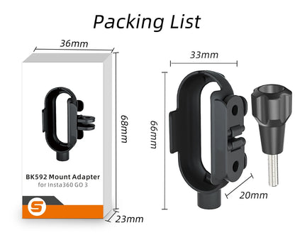 Protective Cage Extension Mount Adapter for Insta360 Go 3 (2023)