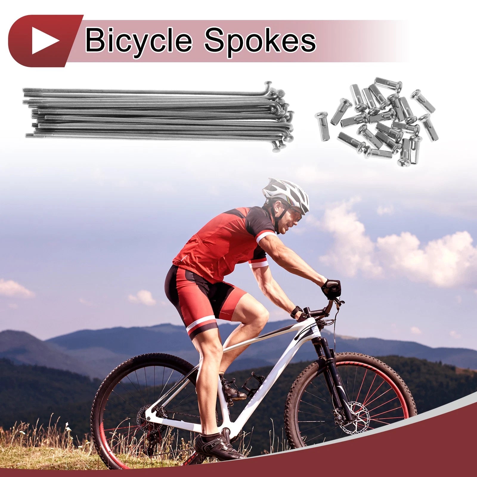Bicycle Spokes 119mm 304 Stainless Steel Replacement for 20-Set Wheel (2000–2000)