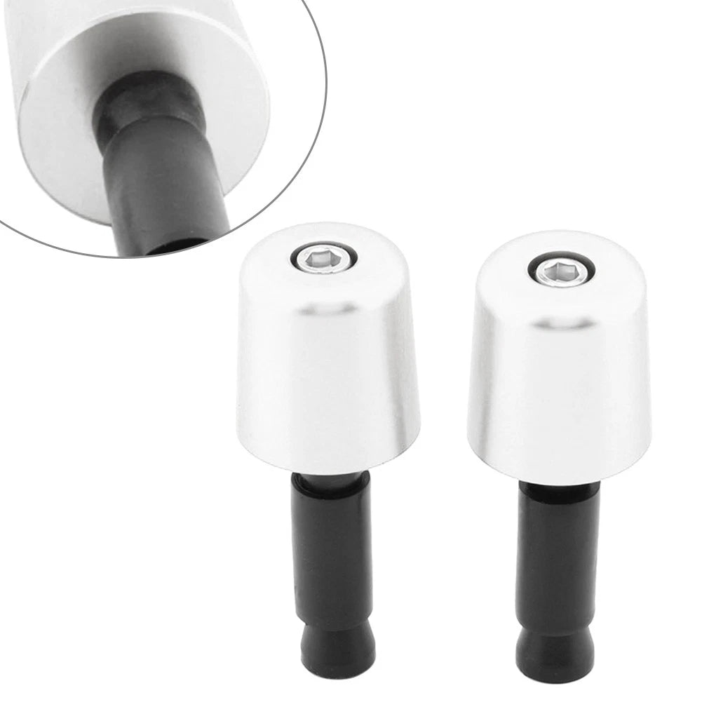 Handlebar Grips for Universal Motorcycle (1.5in/38.1mm) - Silver