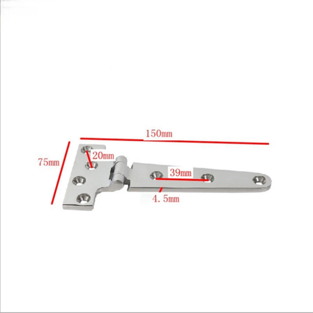 2X Heavy Duty Stainless Steel T Hinges for Boat Hatches