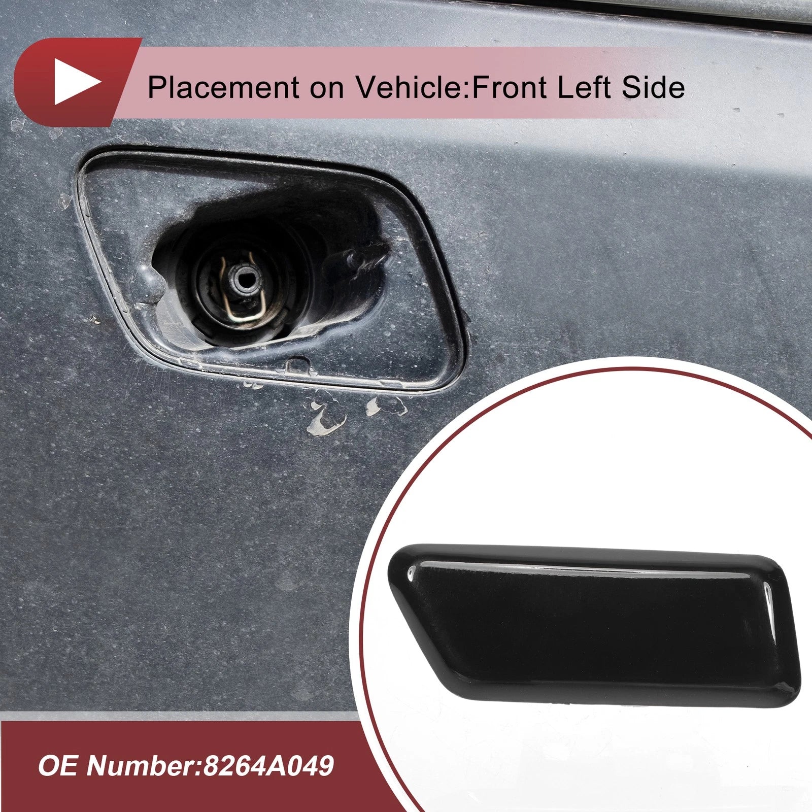 Front Left Washer Nozzle Cover Cap for Mitsubishi Outlander (2006–2018)