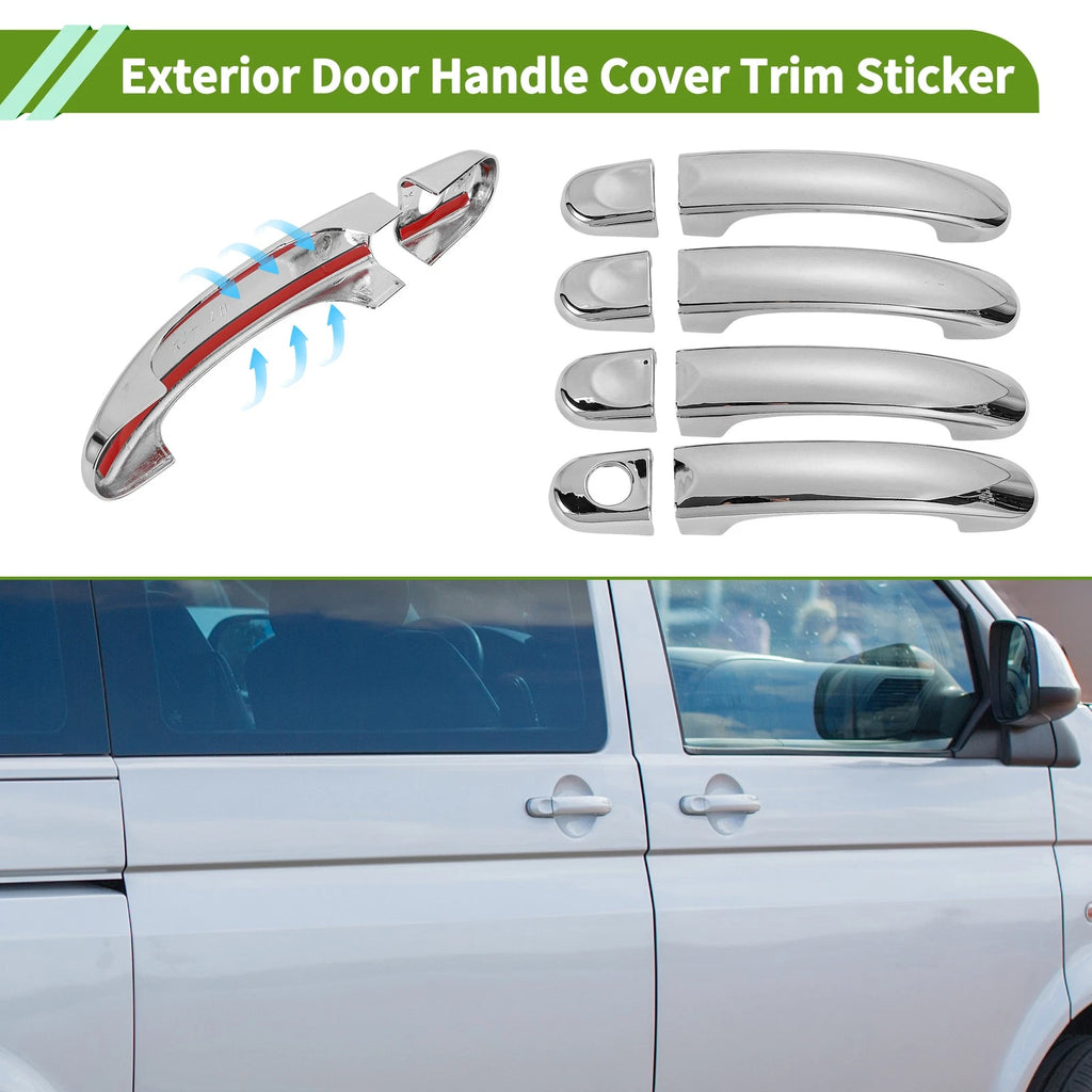 Exterior Door Handle Cover Trim for Volkswagen Transporter Electroplating (8) (2003–2013)
