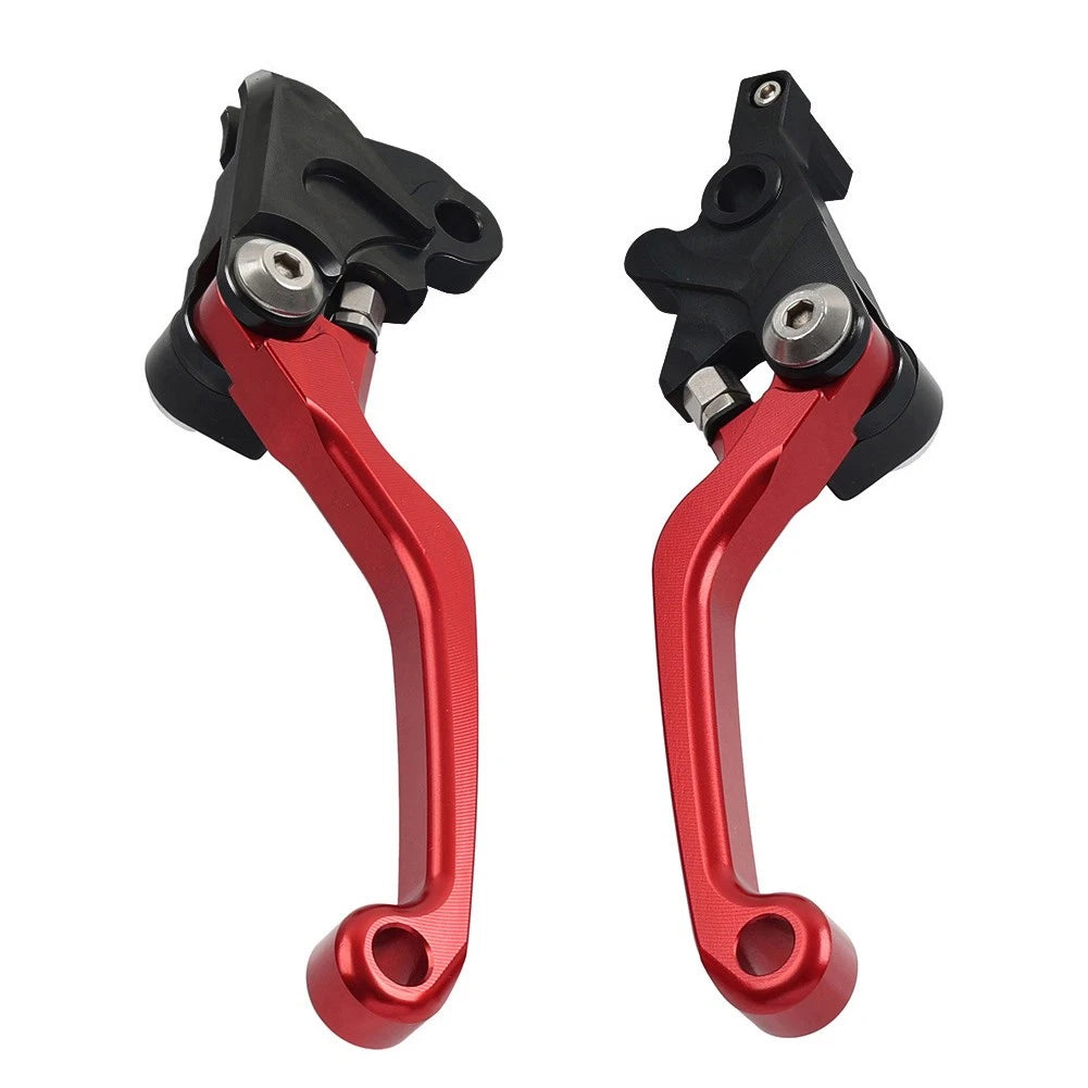 Pair Clutch Brake Levers CNC Pivot For Honda CRF150F CRF230F 2003-2017 Red
