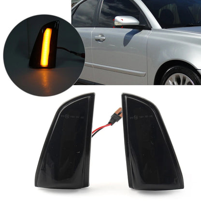 2X LED Dynamic Turn Signal Light Side Mirror for Volvo S40 V50 C70 (2004–2013)
