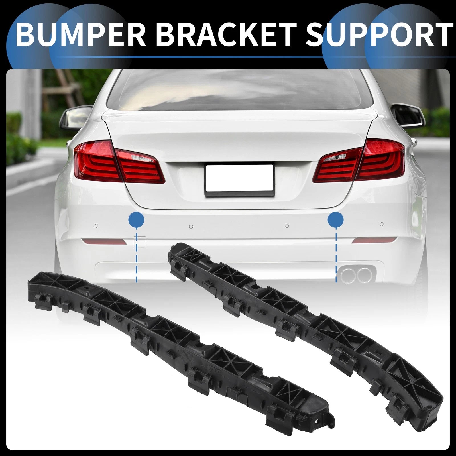 Rear Bumper Retainer Bracket Pair for Hyundai Elantra (2011–2016)