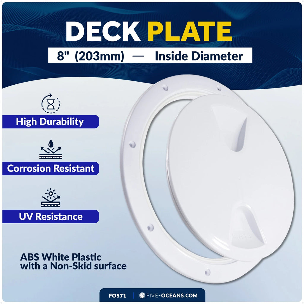 8" Round Inspection Deck Plate Hatch for Marine Boats