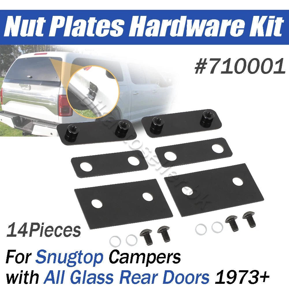 14PC Nut Plates Hardware Kit for Snugtop Camper Shell (1973–Present)