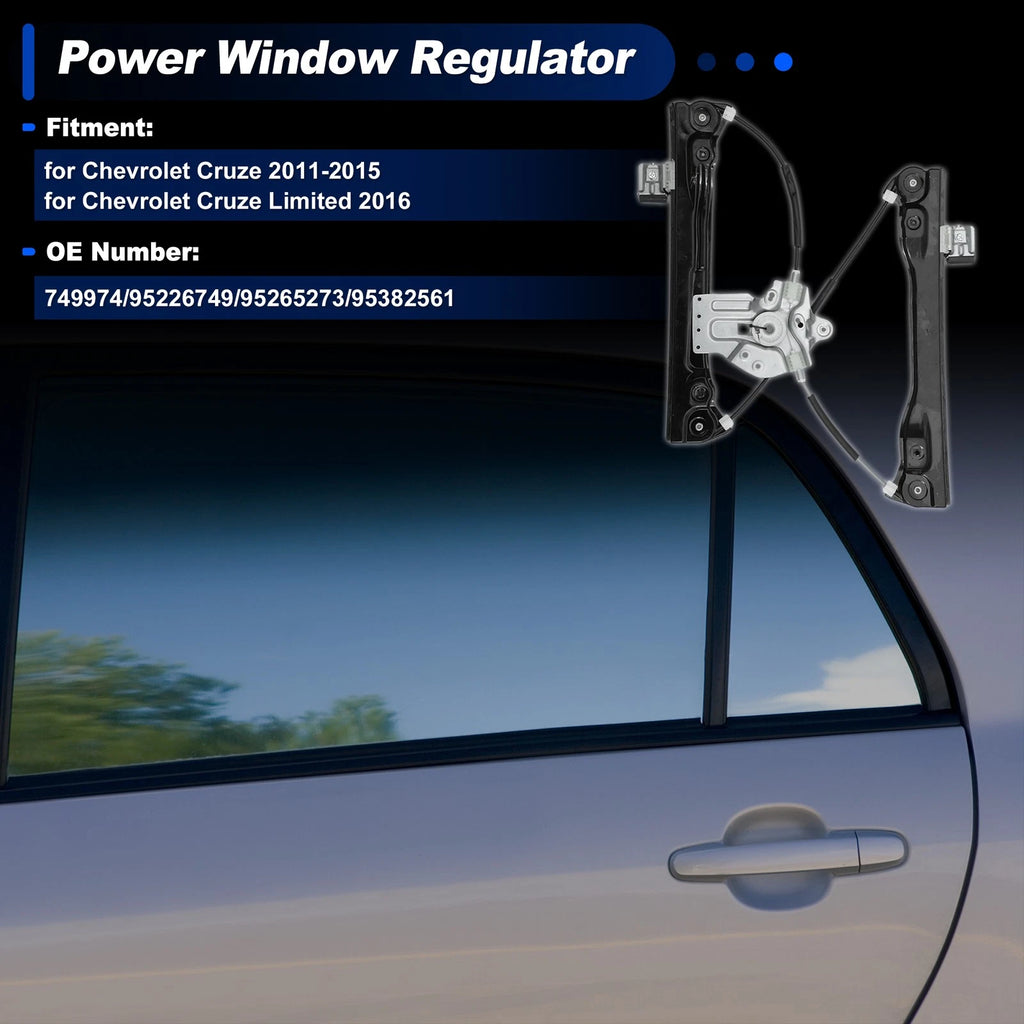 Front Left Power Window Regulator without Motor for Chevrolet Cruze (2011–2015)