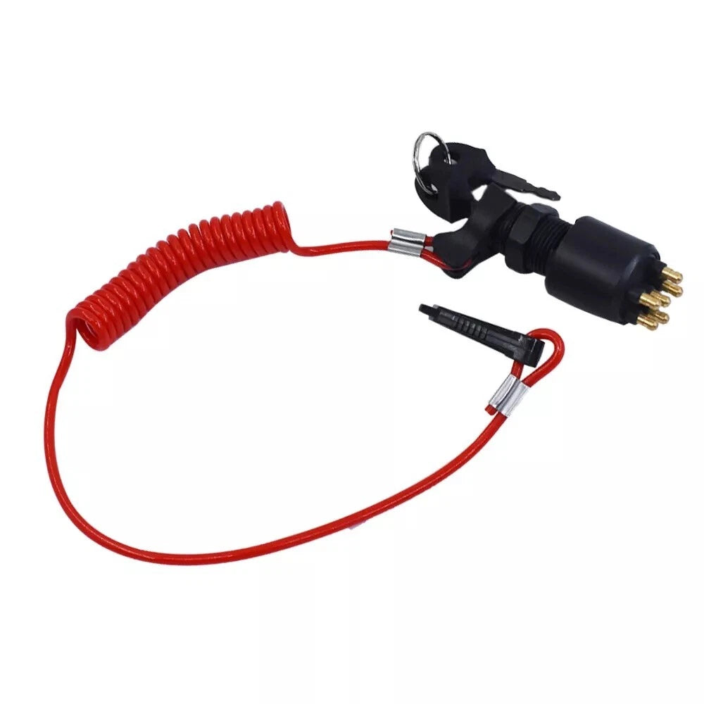 Ignition Switch Key w/Lanyard for OMC BRP Johnson Evinrude (1996-Up) 5005801