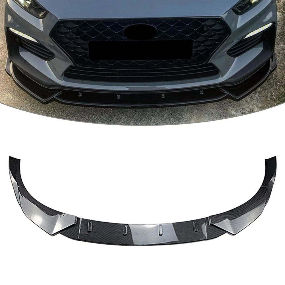 Front Bumper Lip Spoiler Splitters for Hyundai I30N MK3 Hatchback (2017–2019) Carbon