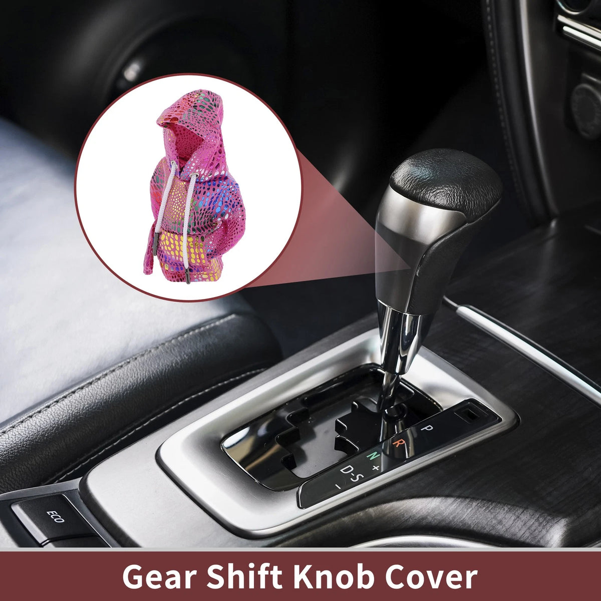 Gear Shift Knob Cover for Universal Vehicles (Manual) - Rose Pink Fabric