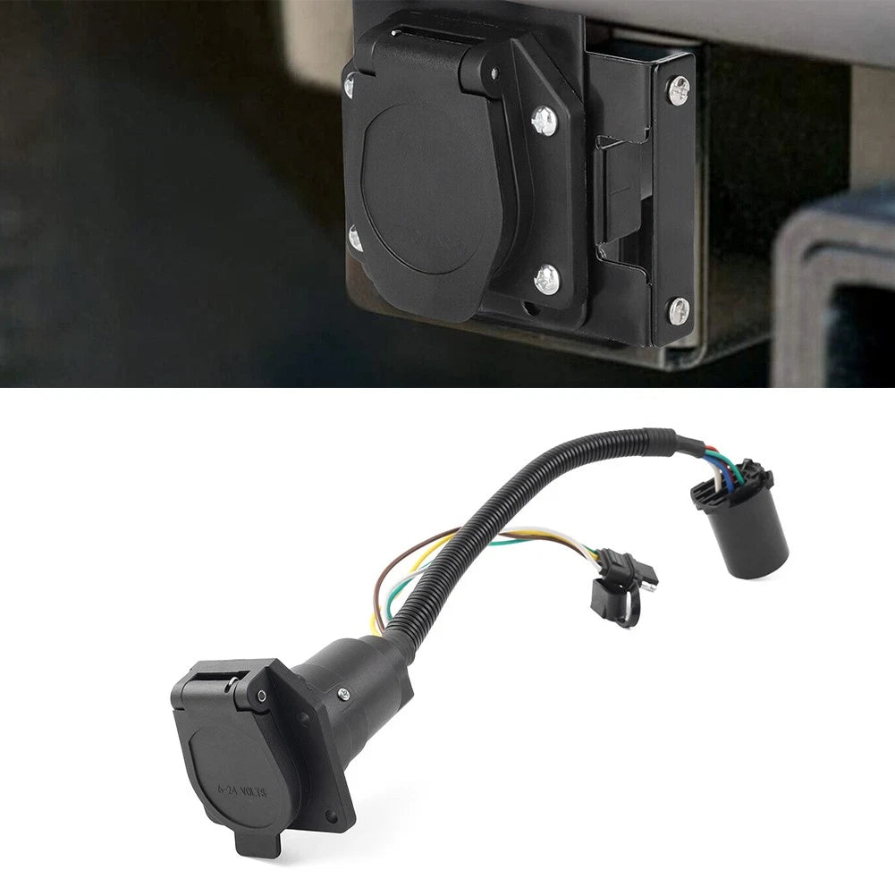 7 Way & 4 Way Flat Trailer Wire Harness Plug Kit for Ford, GMC, Chevy (N/A)