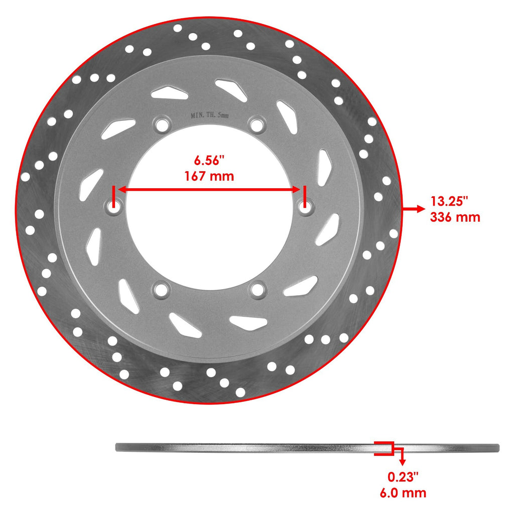 Front Brake Disc Rotor Replacement for Honda VTX1300C VTX1300S (2003–2009)