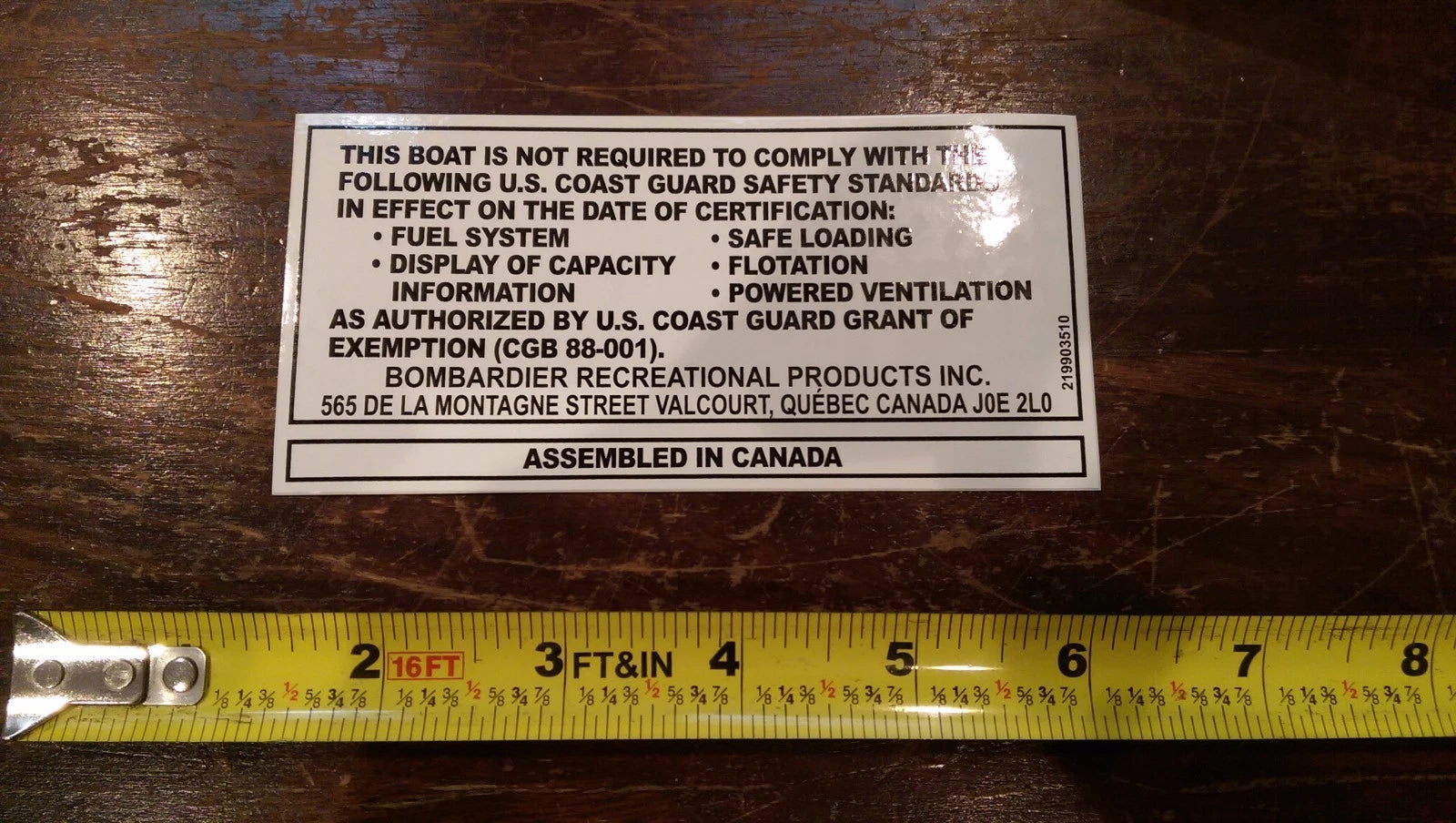 Warning Sticker Decal for Sea-Doo, Yamaha, Kawasaki Waverunner