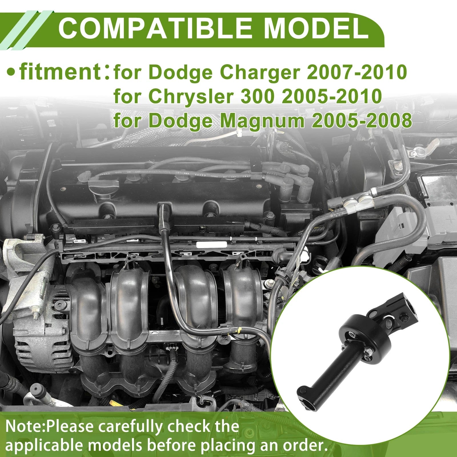 Steering Column Shaft Replacement for Dodge Charger (2007–2010)