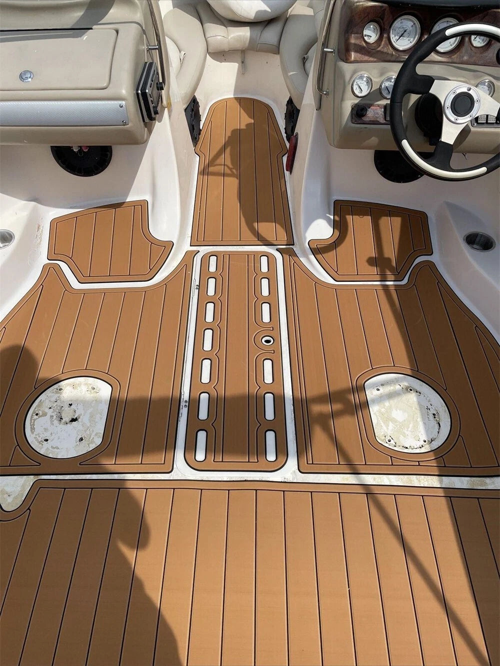 EVA Foam Teak Deck Floor Mat for Glastron GX205 (2006)