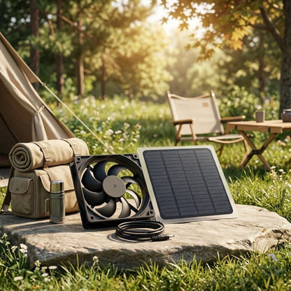 20W Solar Panel Kit for Outdoor Tent Ventilation Setup