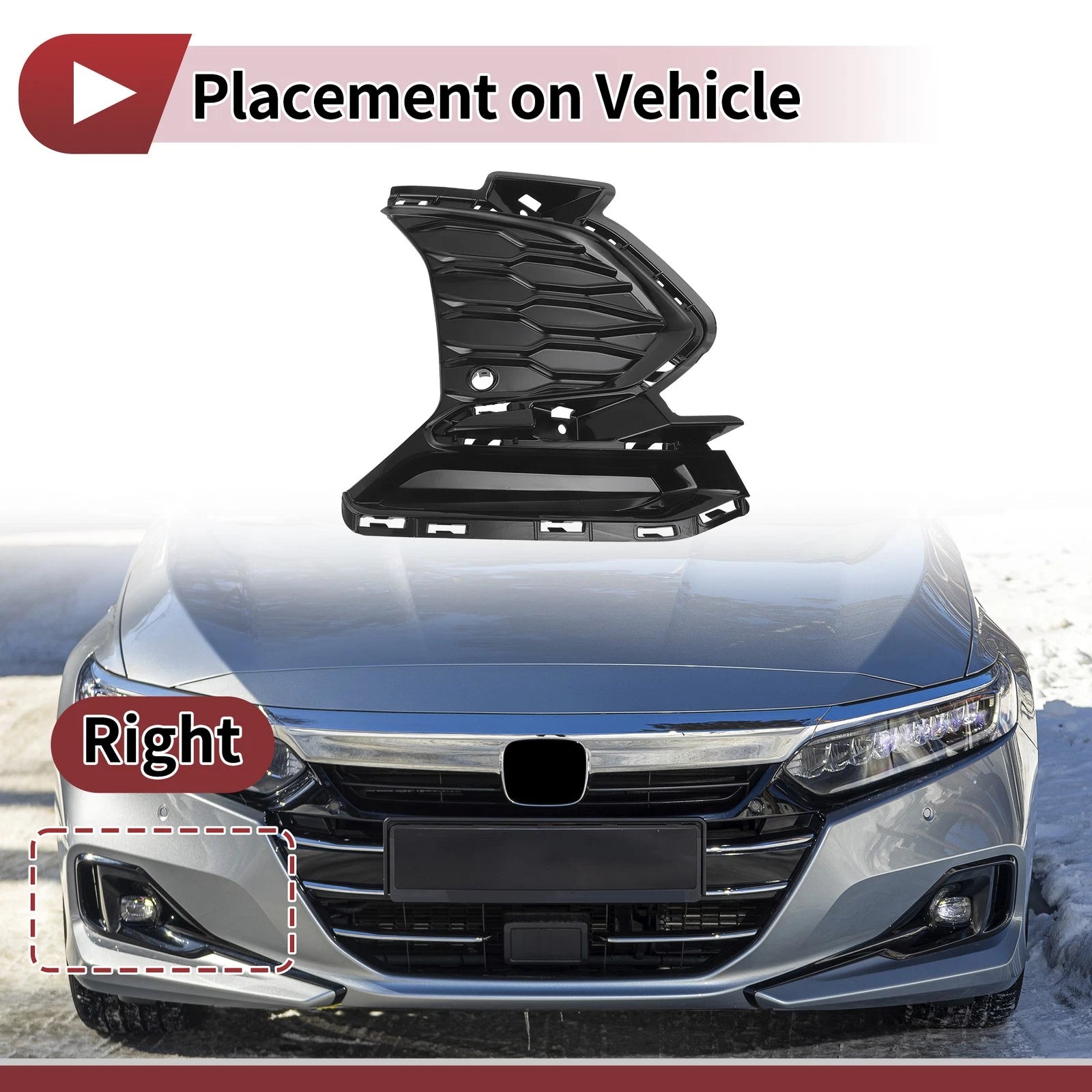 Front Right Fog Light Grill Replacement for Chevy Equinox (2021–2023)