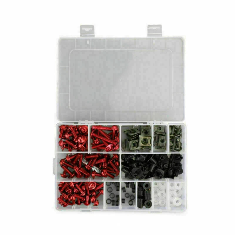223pcs Fastener Clip Screw Bolt Kit for Motor Sportbike Windscreen (T9)