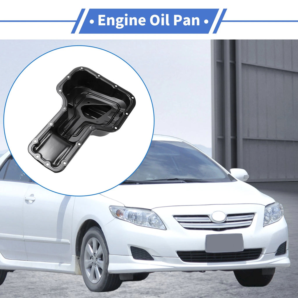 Engine Oil Pan Replacement for Toyota Corolla (1998–2008) Iron Black
